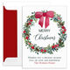 Christmas Wreath and Bow Flat Holiday Cards Image 2 of 3